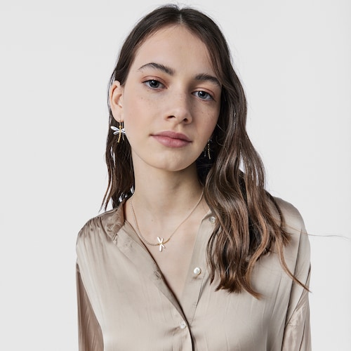 Collar Real Mix Bera de Plata y Plata con ba&ntilde;o de oro 18 kt sobre plata