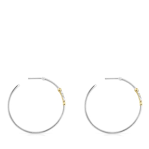 Boucles d&rsquo;oreilles Real Mix Bera en Argent et Or Vermeil