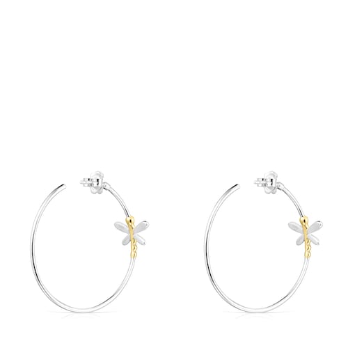 Boucles d&rsquo;oreilles Real Mix Bera en Argent et Or Vermeil