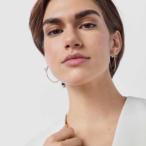 Boucles d&rsquo;oreilles Real Mix Bera en Argent et Or Vermeil