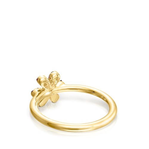 Anel Real Mix Bloom em Prata Vermeil com Pedras Preciosas