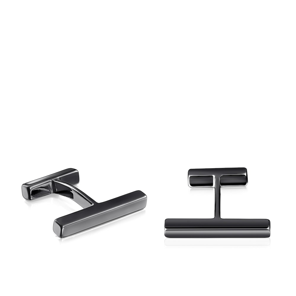 Boutons de manchette Lio en Argent Dark Silver