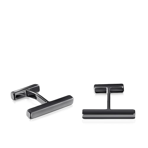 Boutons de manchette Lio en Argent Dark Silver