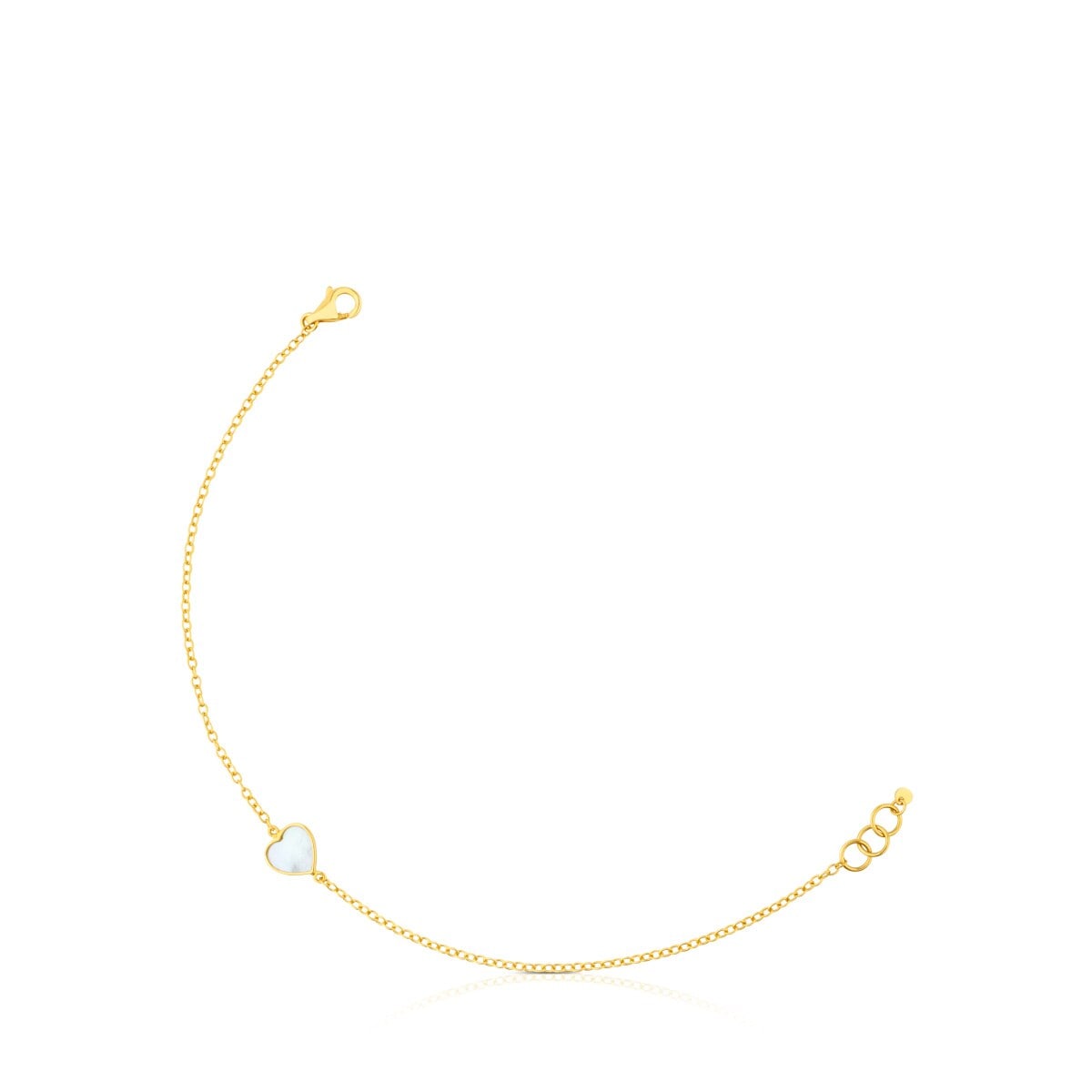 Gold and Mother-of-pearl XXS heart Bracelet