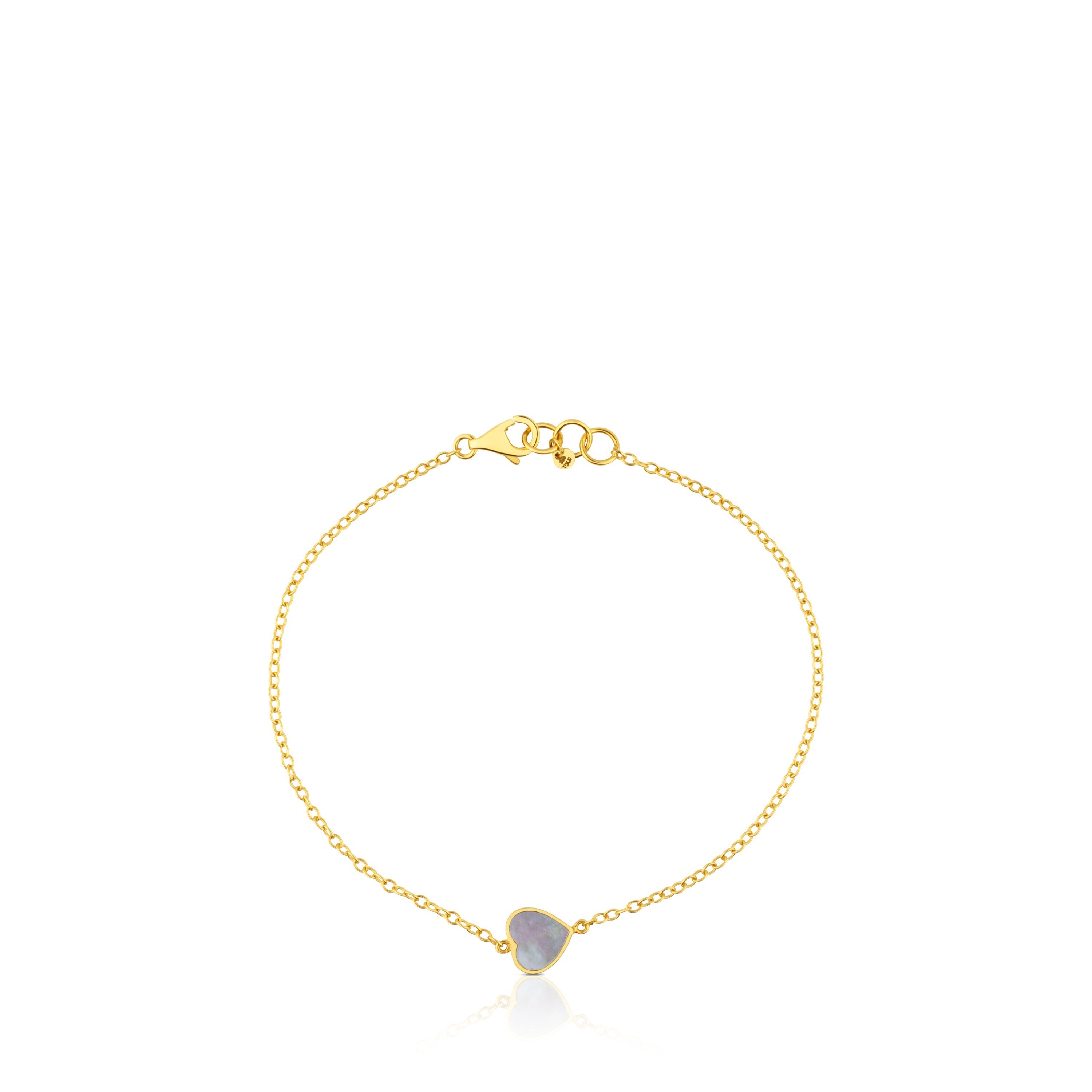 Gold and Mother-of-pearl XXS heart Bracelet