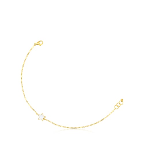 Pulsera estrella de oro y nácar XXS image number 0