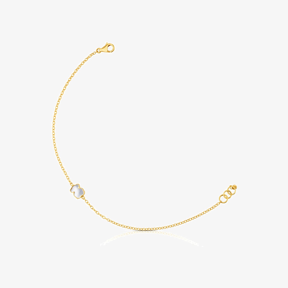 Tous - Pulsera Oso De Oro Y Nácar Xxs - Dorado