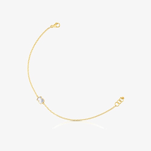 Pulsera XXS oso de Oro y Nacar