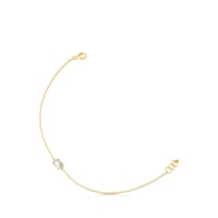 Pulsera oso de oro y nácar XXS