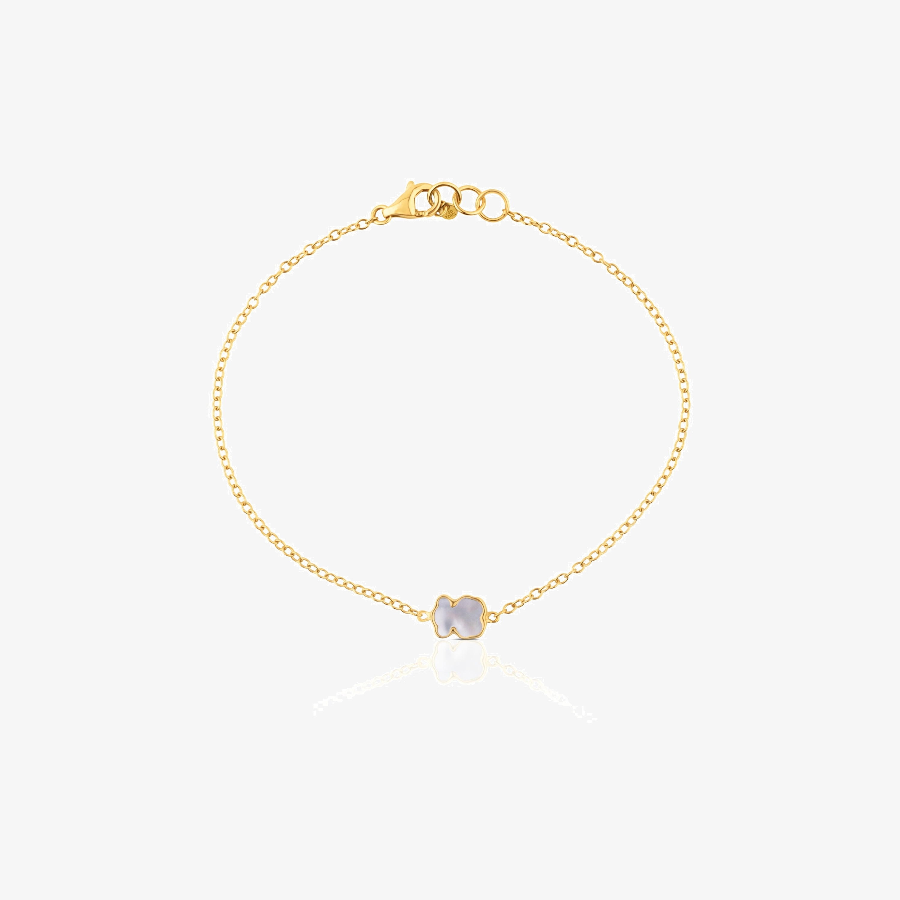 18K solid gold and Mother-of-pearl XXS bear Bracelet