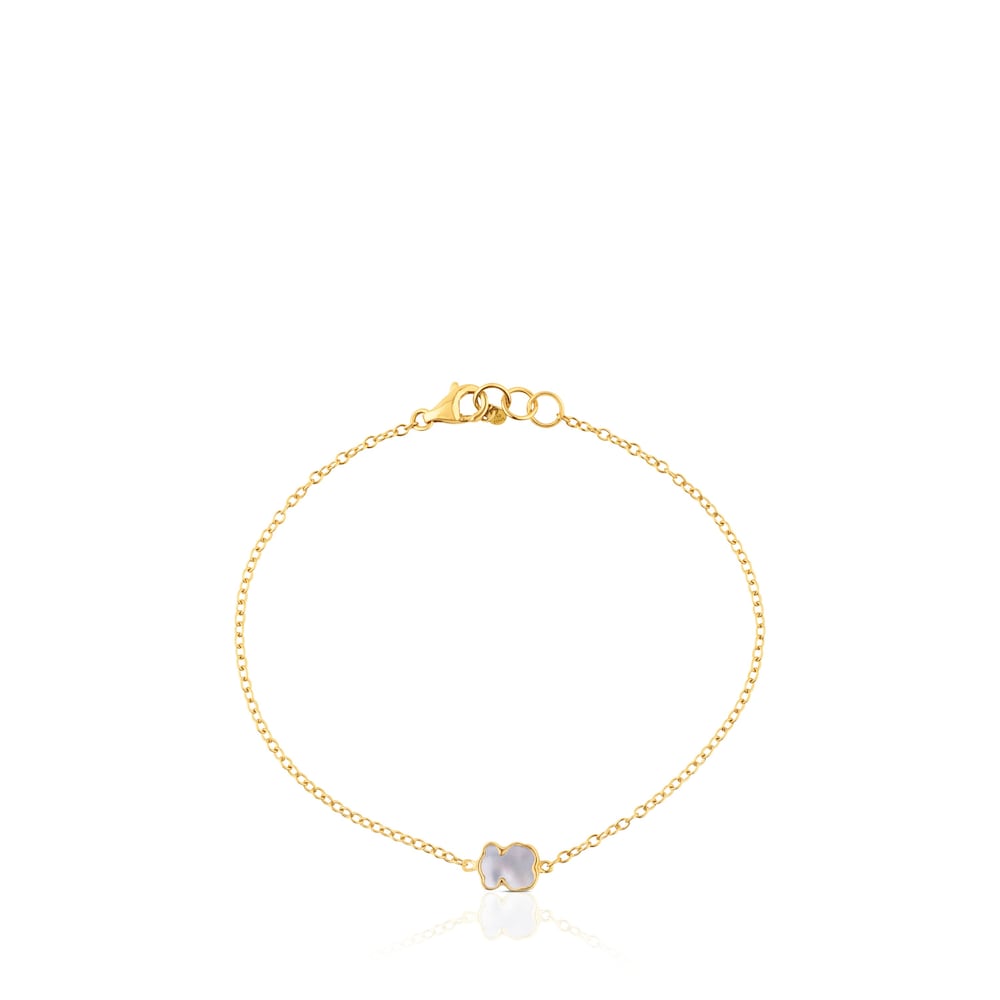 Gold and Mother-of-pearl XXS bear Bracelet