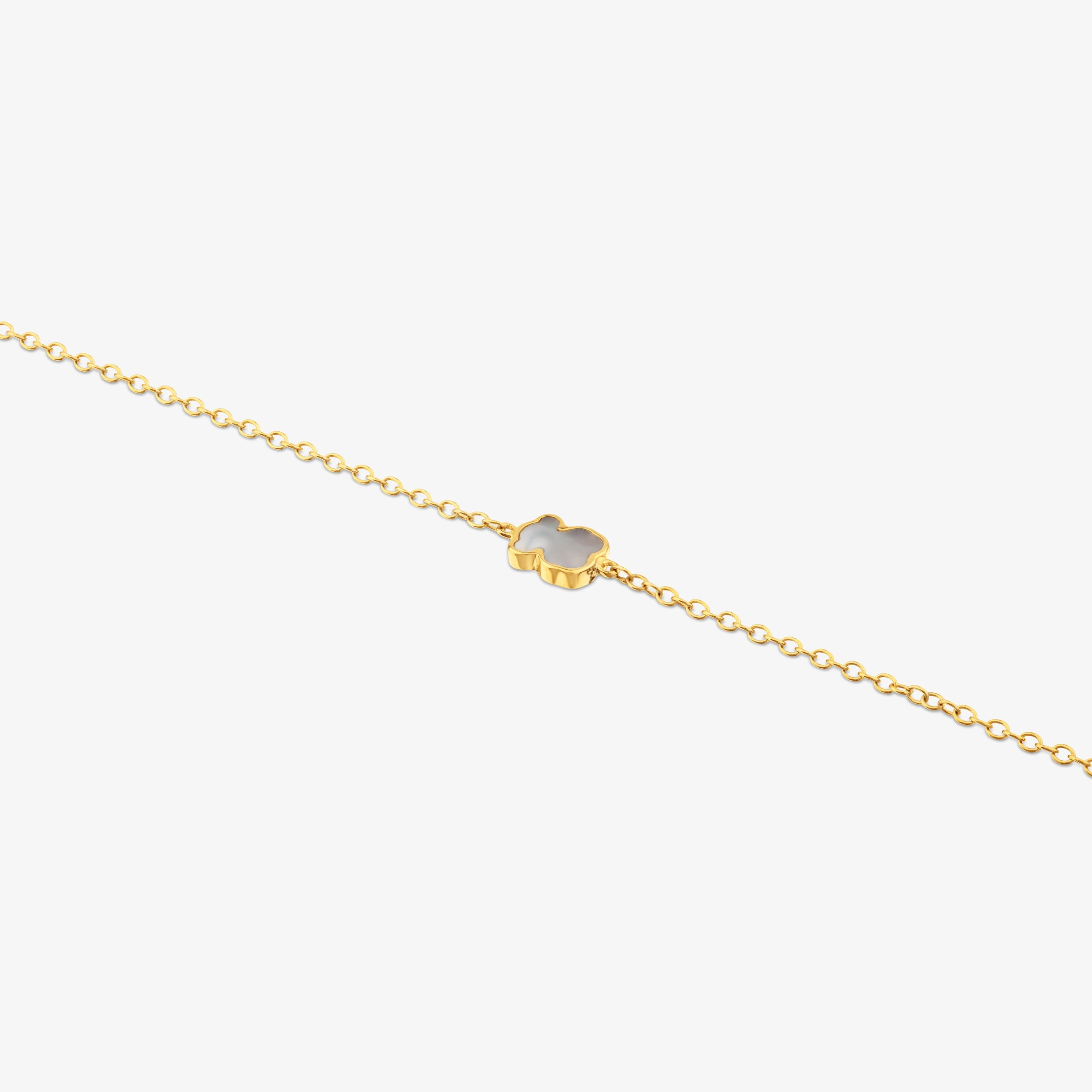 18K solid gold and Mother-of-pearl XXS bear Bracelet