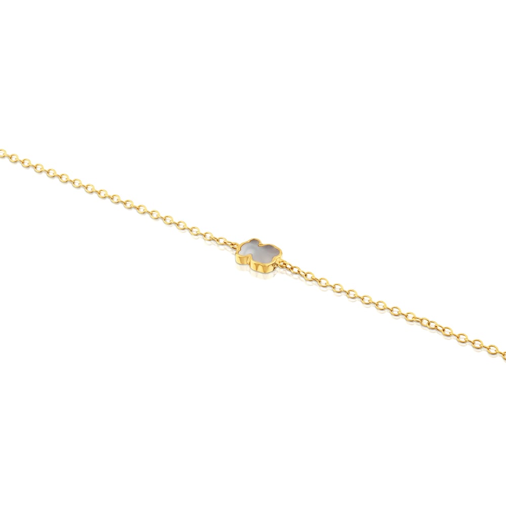 Gold and Mother-of-pearl XXS bear Bracelet