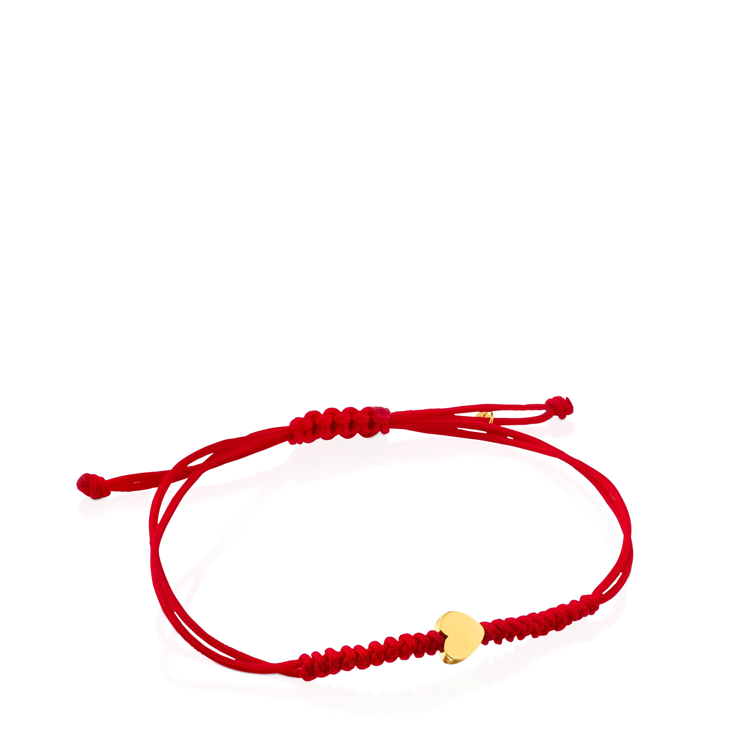 Red Cord and Gold Sweet Dolls XXS heart Bracelet image number 0
