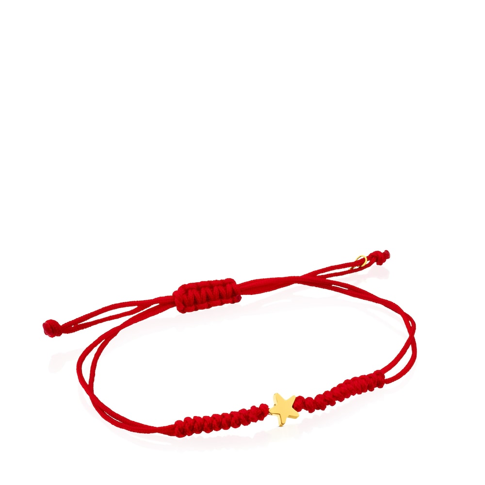 Pulsera Sweet Dolls XXS estrella de Cordón en color rojo y Oro image number 0