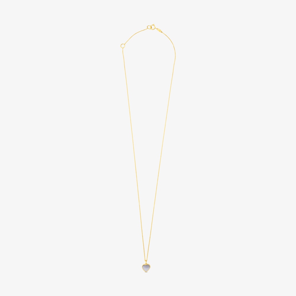 Collar coraz&oacute;n de oro y n&aacute;car XXS