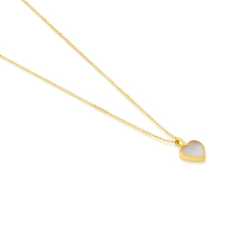 Gold and Mother-of-pearl XXS heart Necklace