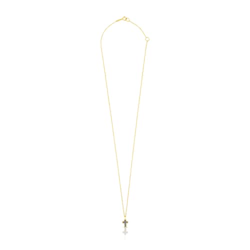 Gold and Mother-of-pearl XXS cross Necklace