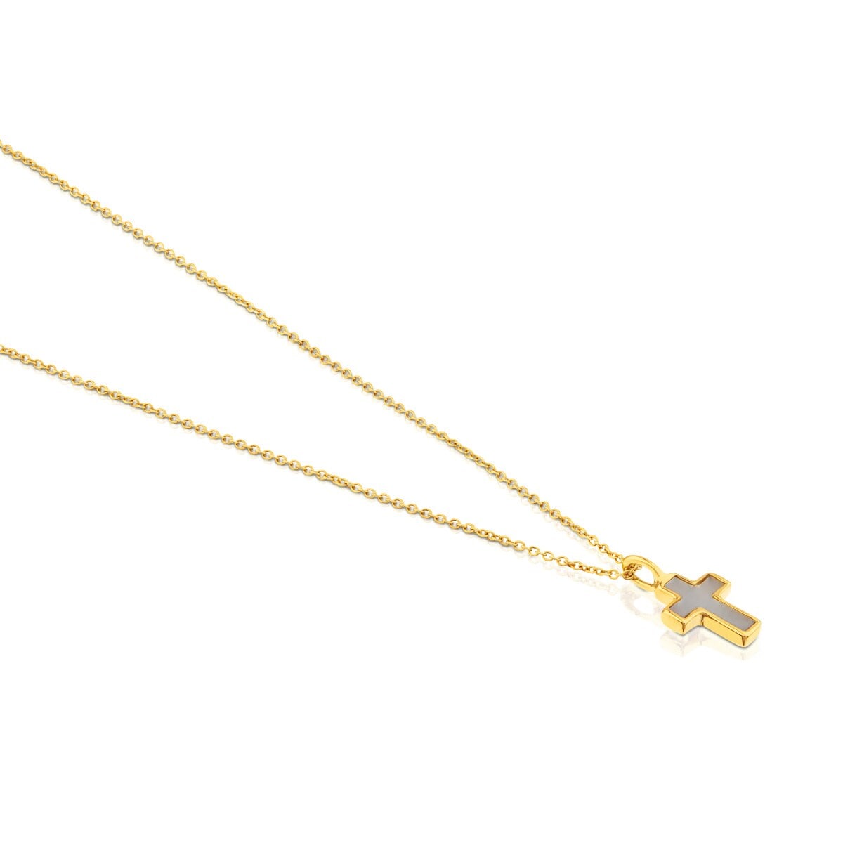 Gold and Mother-of-pearl XXS cross Necklace Gold and Mother-of-pearl XXS cross Necklace