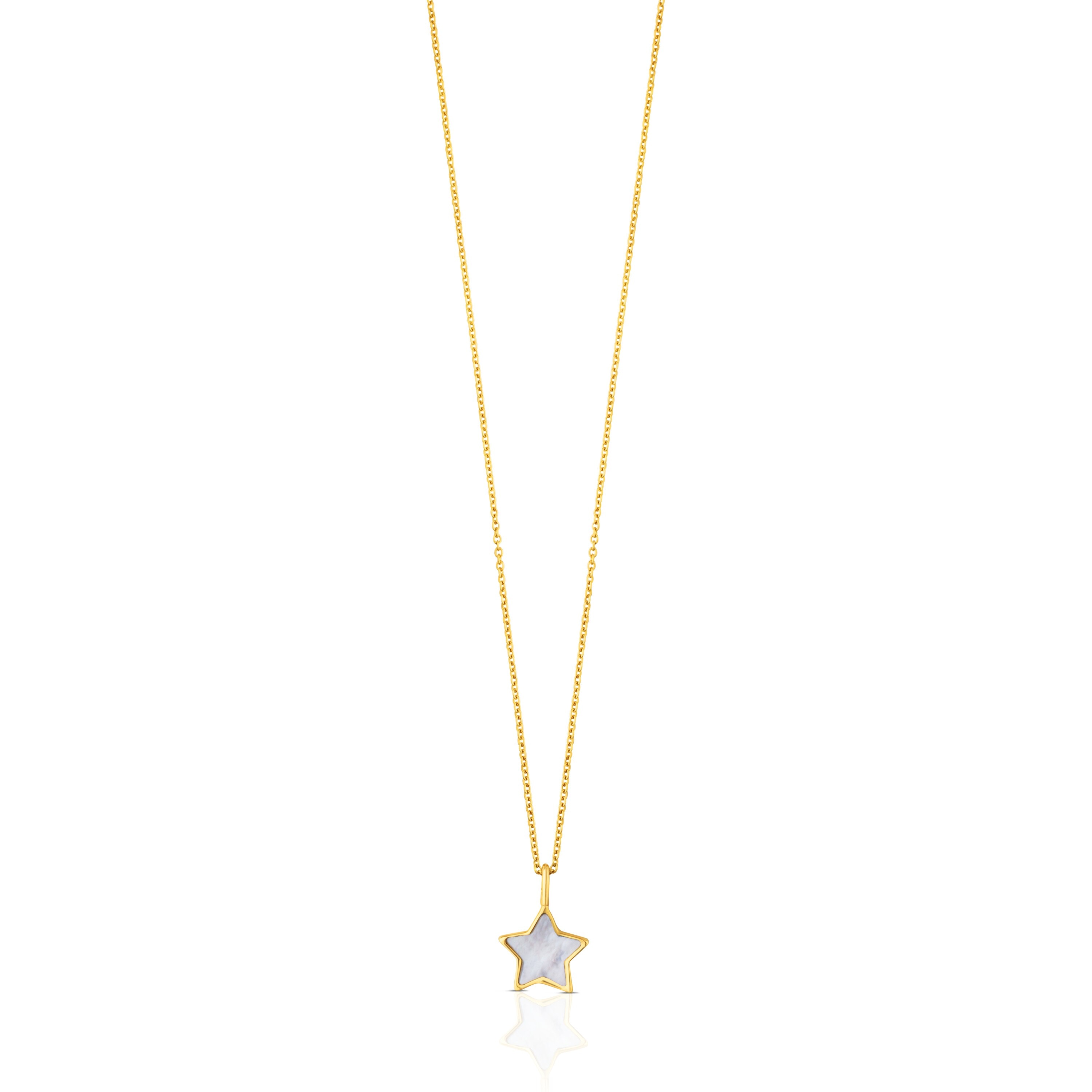 Collar estrella de oro y nácar XXS