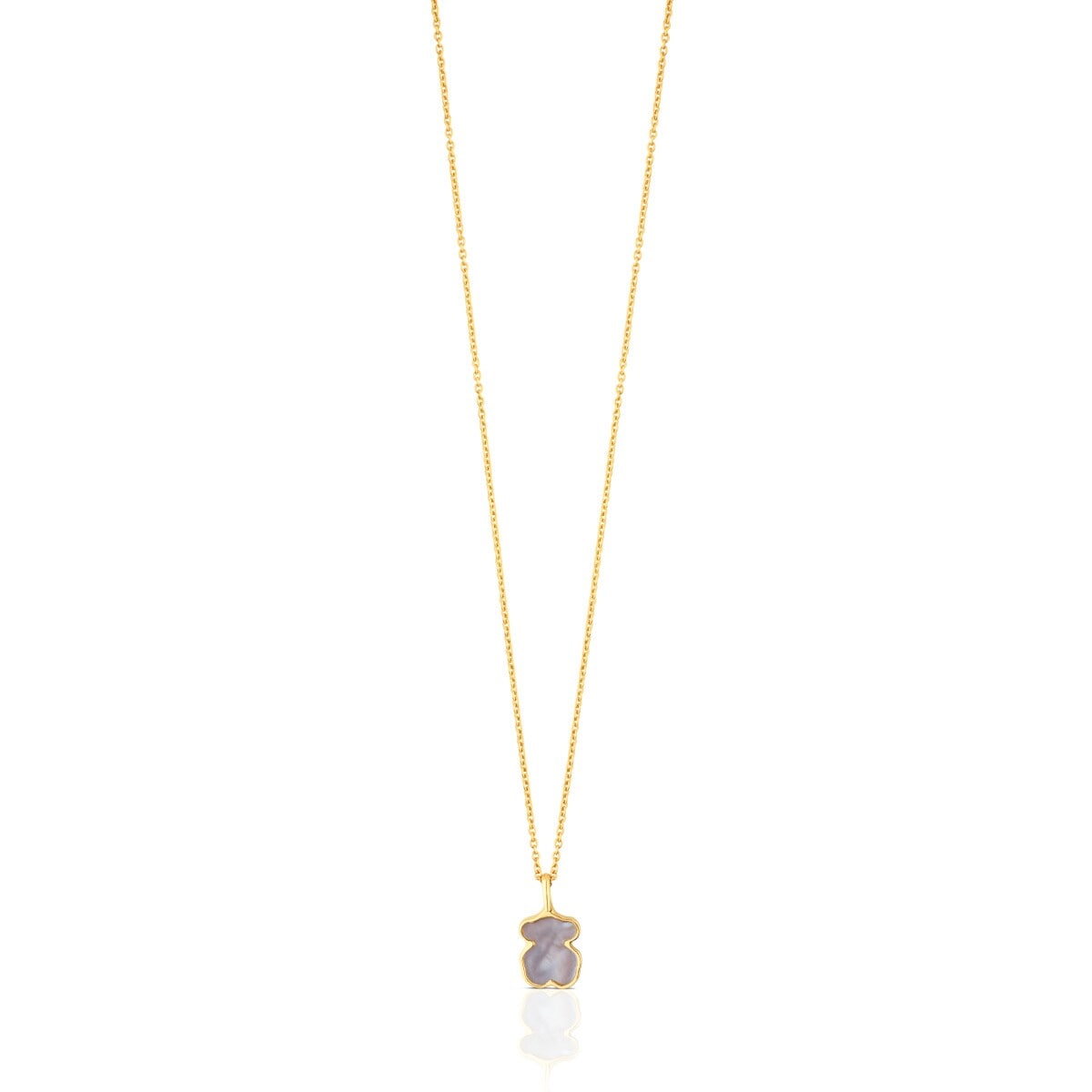 Gold and Mother-of-pearl XXS bear Necklace