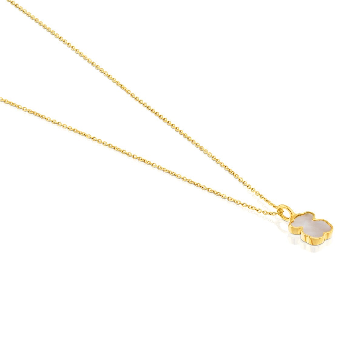 Gold and Mother-of-pearl XXS bear Necklace