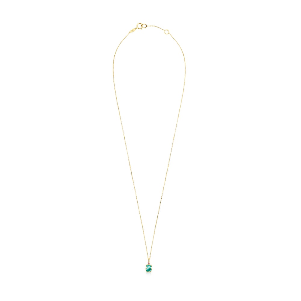 Collar de oro con amazonita y rub&iacute; TOUS Color