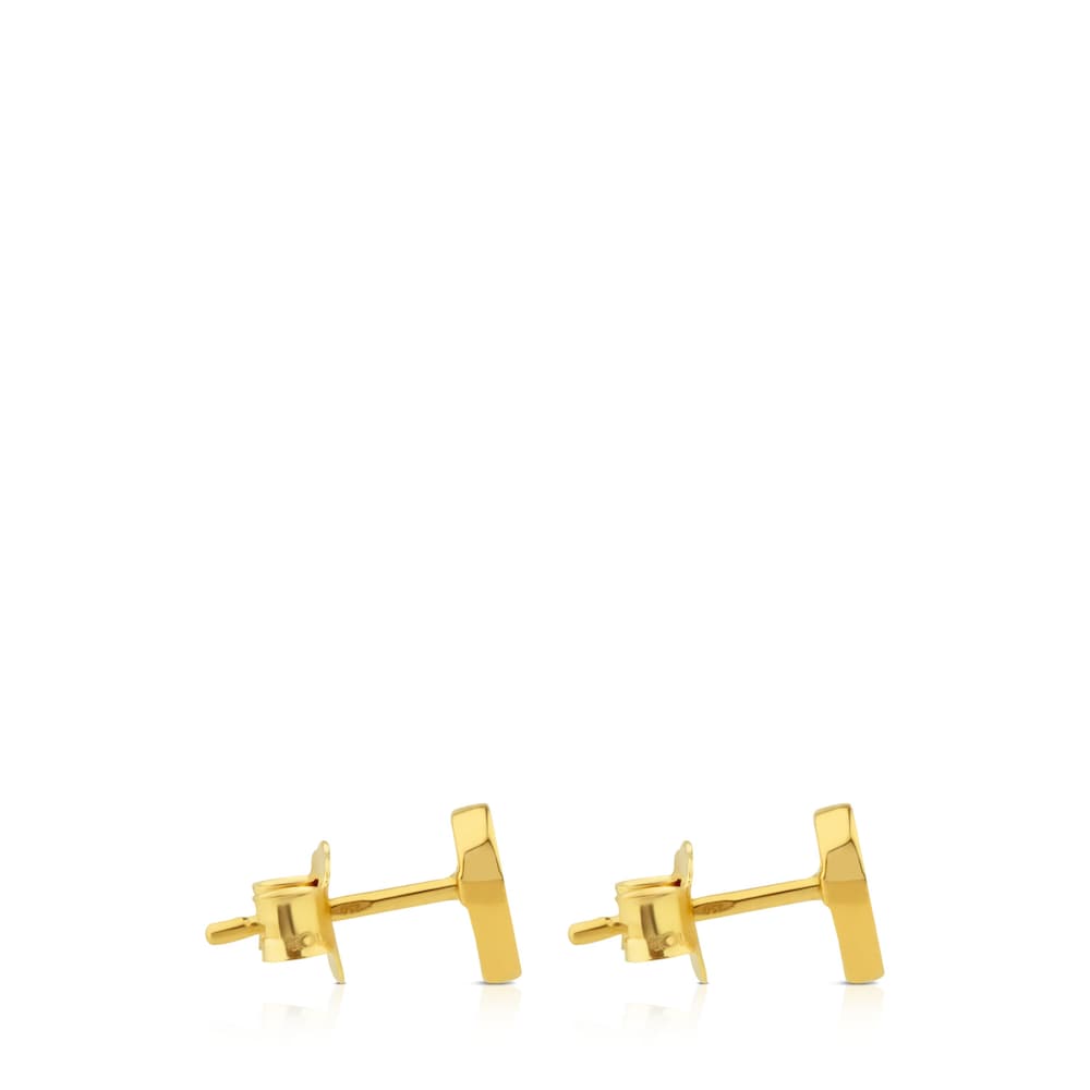 Pendientes corazón de oro y nácar XXS image number 1