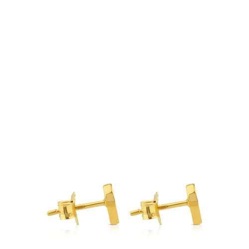 Pendientes corazón de oro y nácar XXS