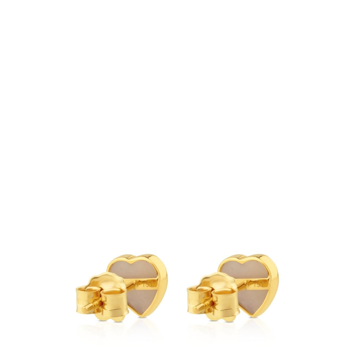 Gold and Mother-of-pearl XXS heart Earrings