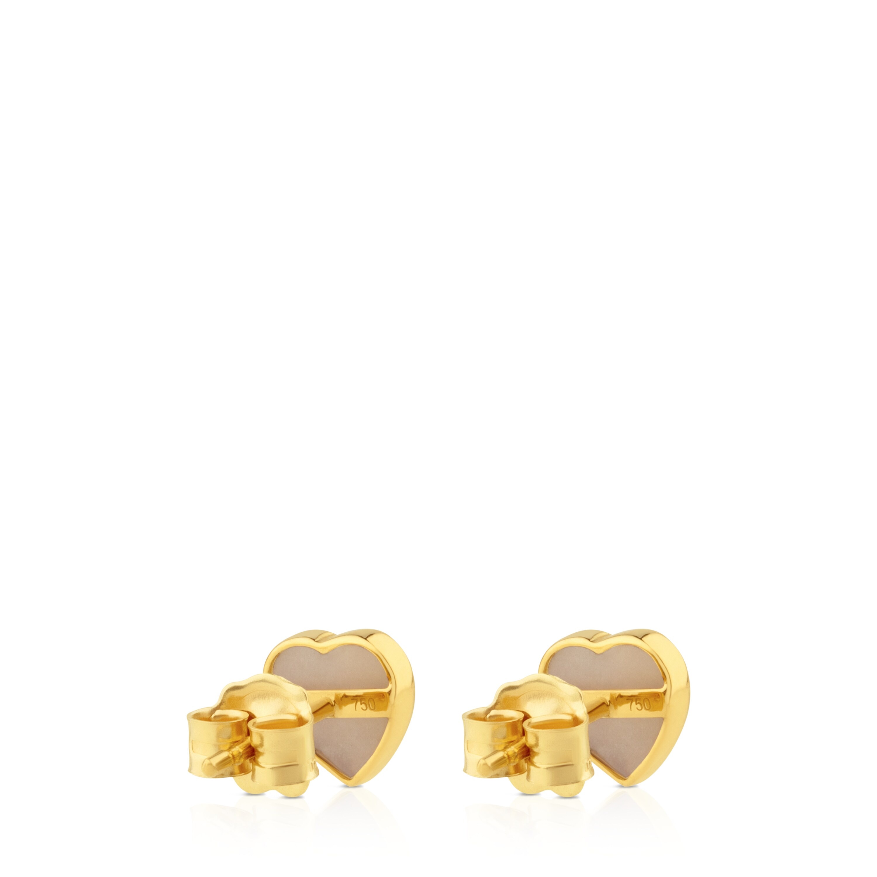 Gold and Mother-of-pearl XXS heart Earrings