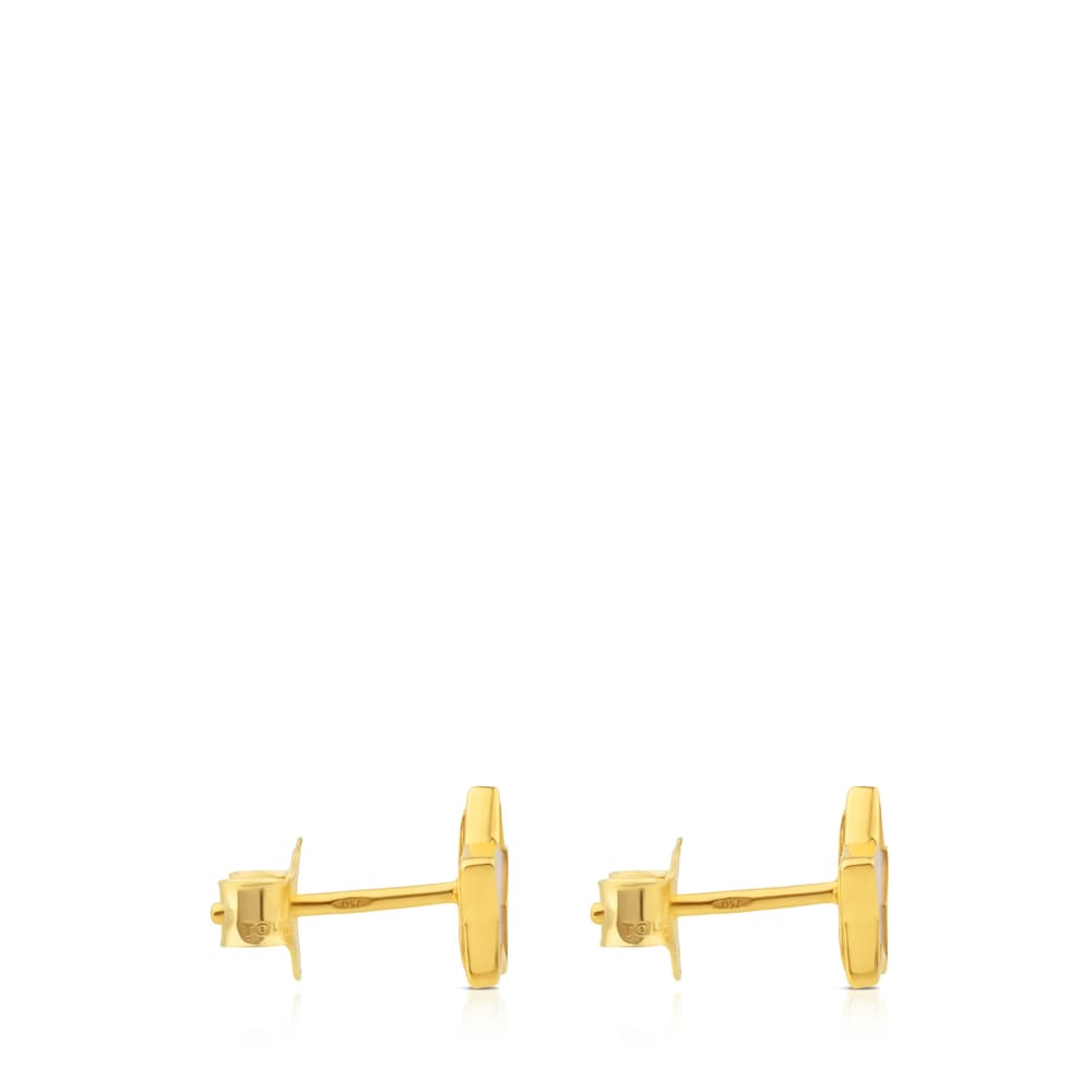 Gold and Mother-of-pearl XXS star Earrings image number 1