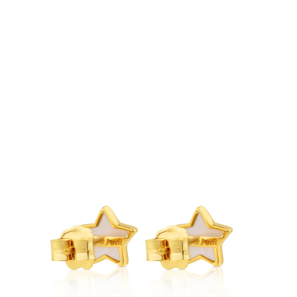 Gold and Mother-of-pearl XXS star Earrings image number 2