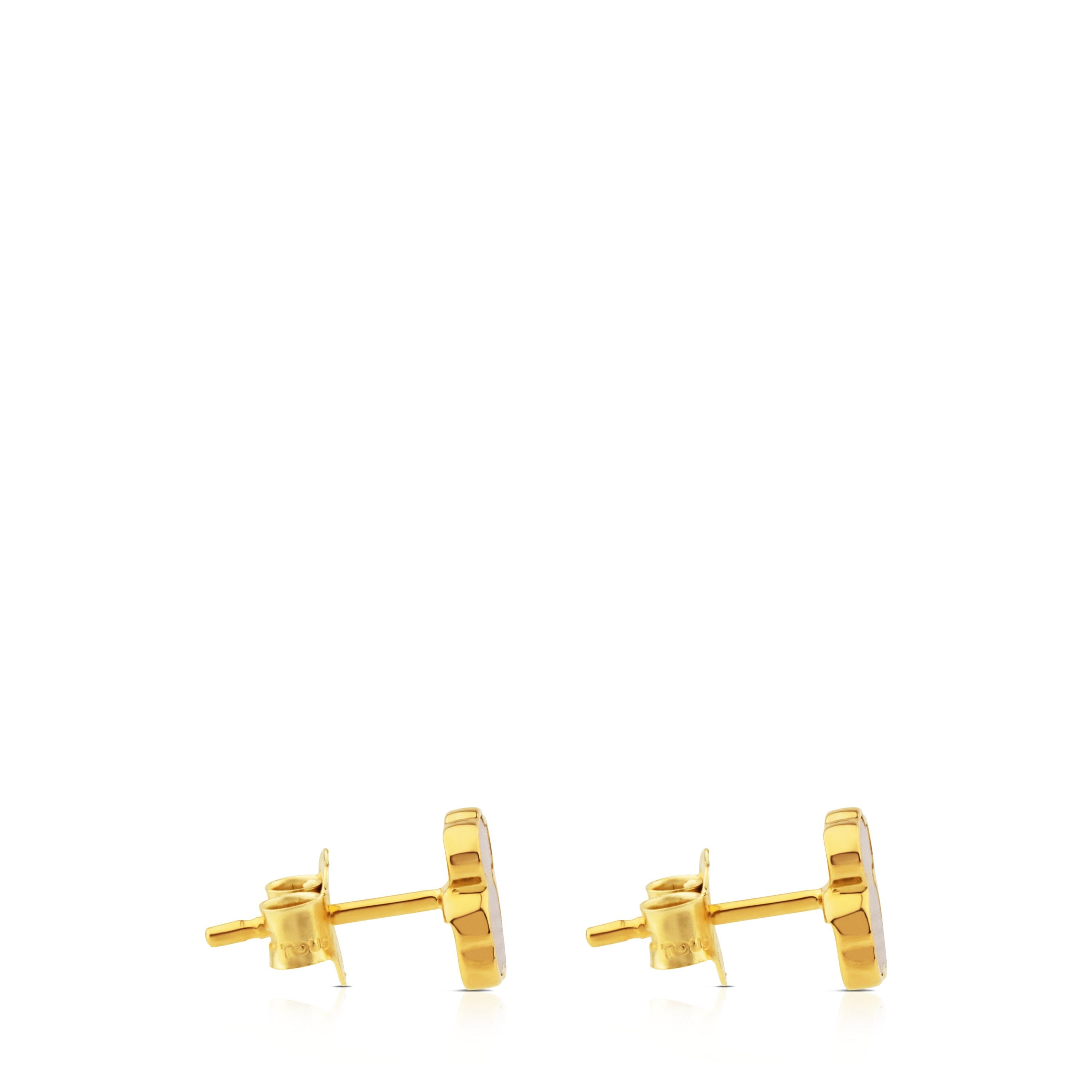 Gold and Mother-of-pearl XXS bear Earrings