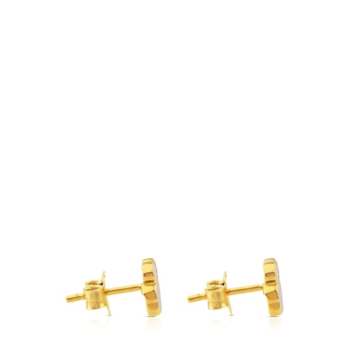 Gold and Mother-of-pearl XXS bear Earrings