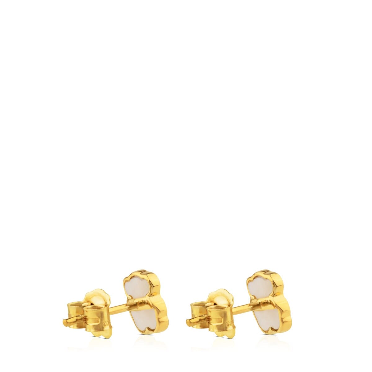 Pendientes oso de oro y nácar XXS