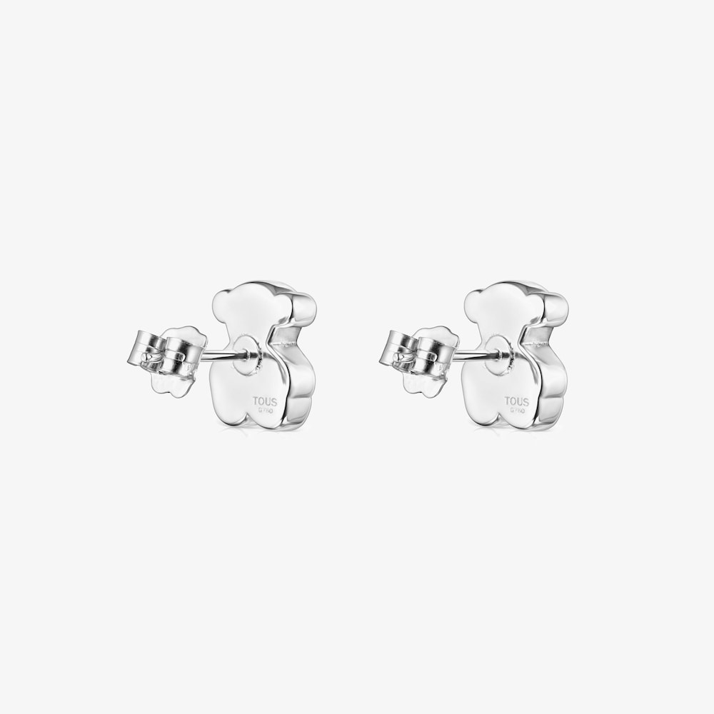 Kolczyki z misiem z rodowanego złota Sweet Dolls