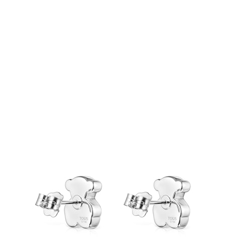 Pendientes oso de oro rodiado Sweet Dolls
