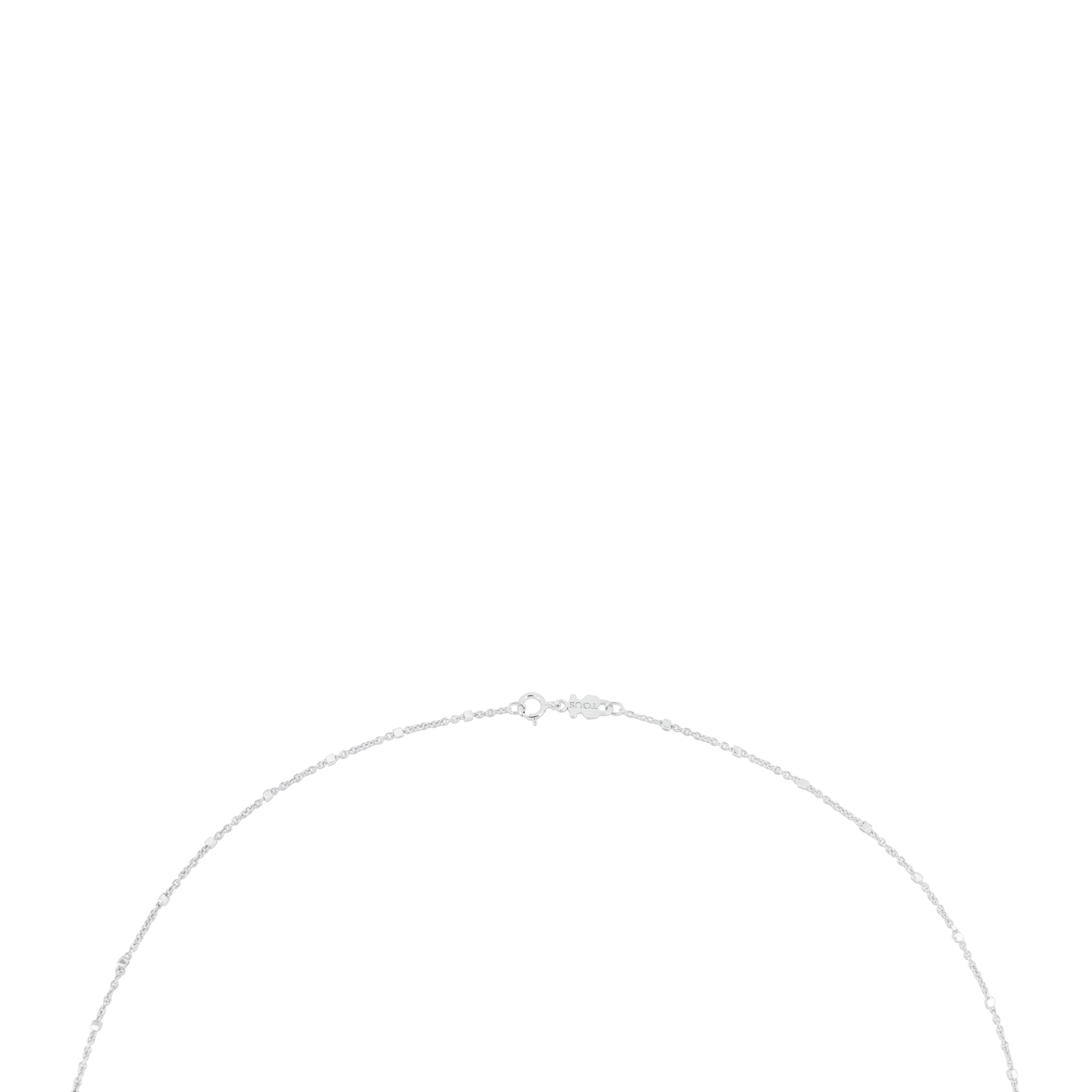45 cm 18K White Gold TOUS Chain Choker with interspersed balls.