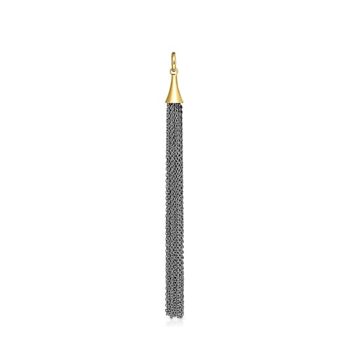 Colgante de plata dark silver con ba&ntilde;o de oro 18 kt sobre plata Sweet Dolls