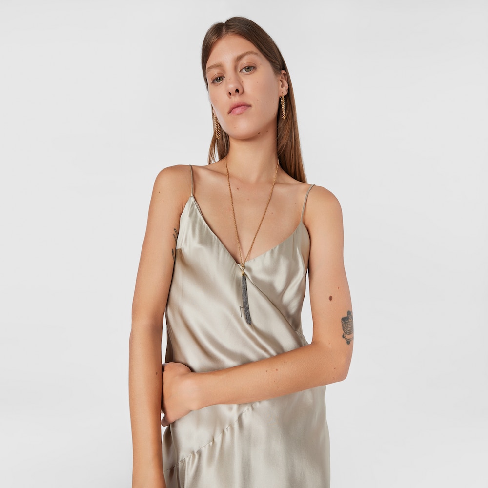 Dark Silver Sweet Dolls Pendant with 18K gold vermeil