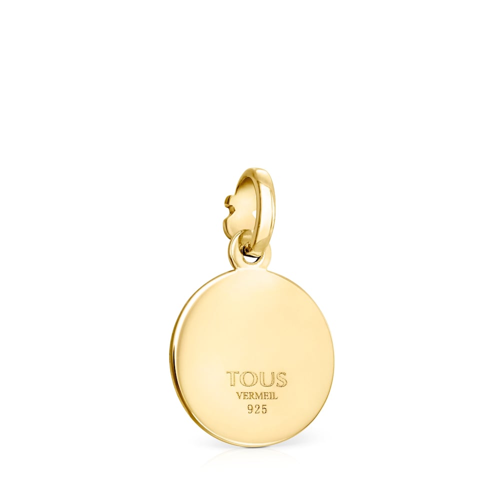 Dije TOUS Horoscopes Acuario con ba&ntilde;o de oro 18 kt sobre plata con Turquesa