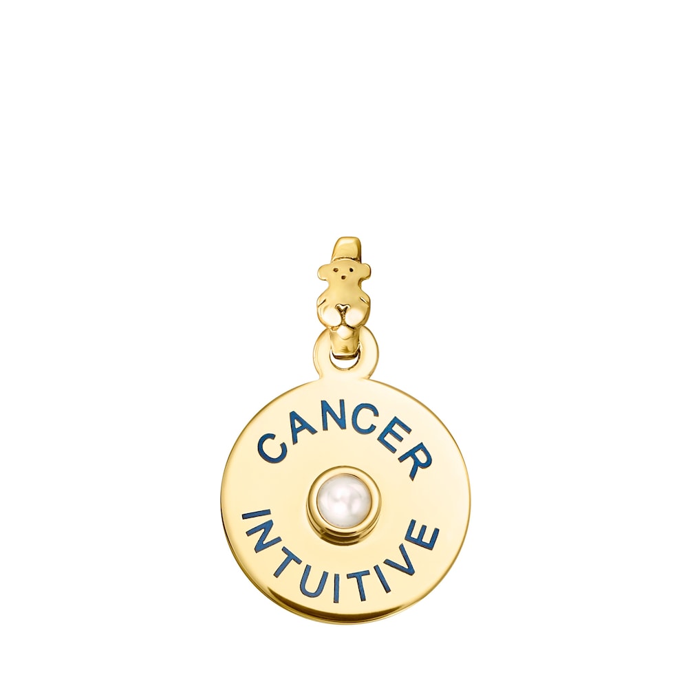 Colgante TOUS Horoscopes Cáncer con baño de oro 18 kt sobre plata y perla image number 0
