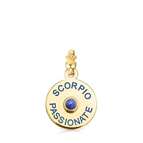Dije TOUS Horoscopes Escorpi&oacute;n con ba&ntilde;o de oro 18 kt sobre plata con Lapislazuli