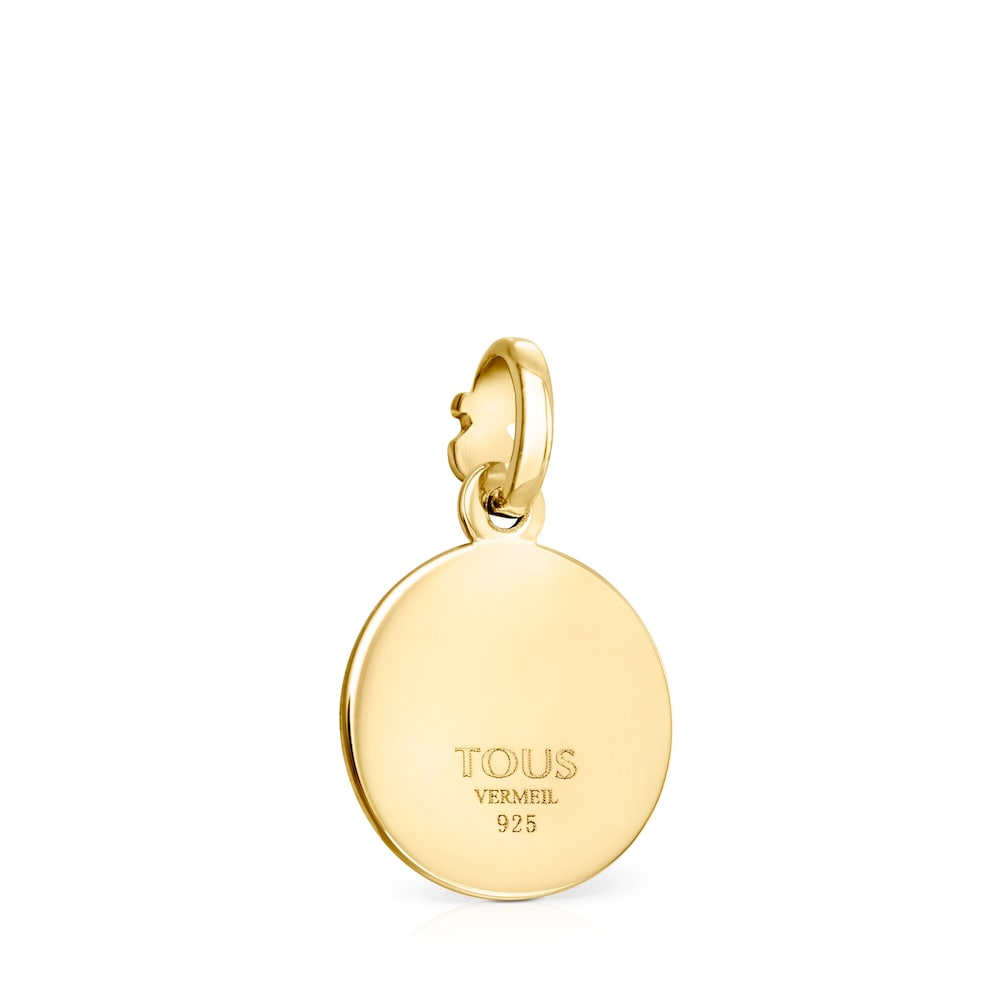 Vermeil Silver TOUS Horoscopes Leo Pendant with Tiger’s eye