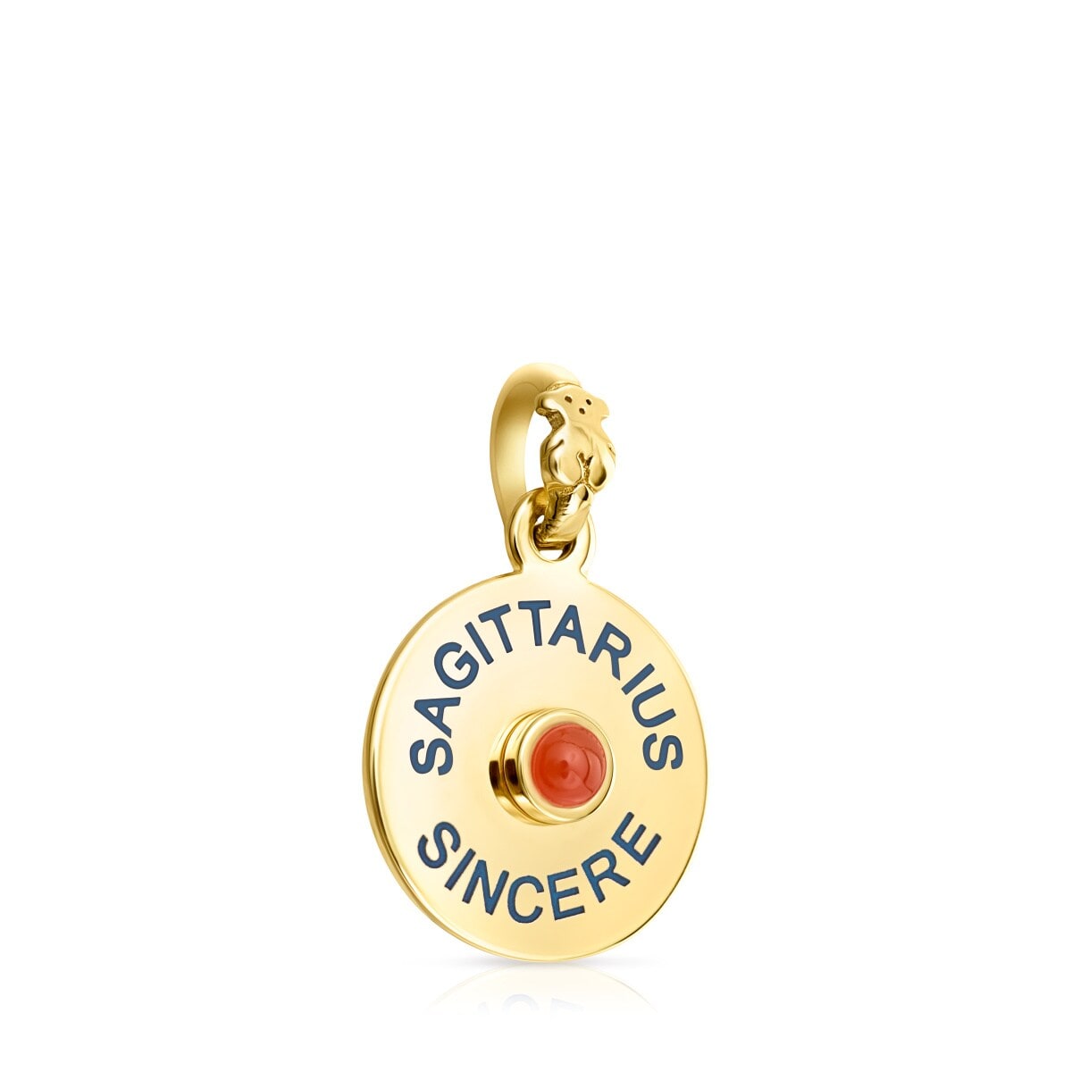 Vermeil Silver TOUS Horoscopes Sagittarius Pendant with Carnelian