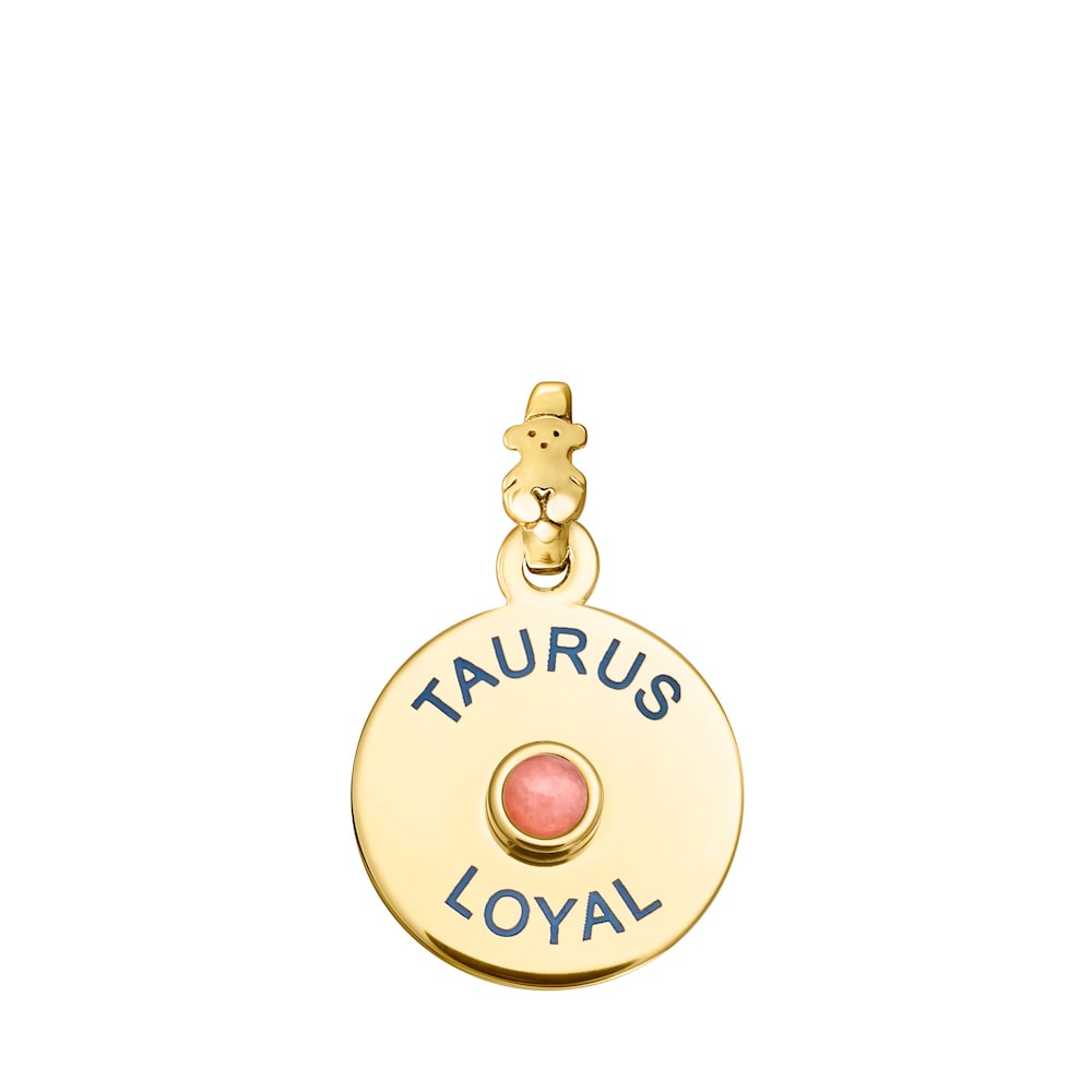 Vermeil Silver TOUS Horoscopes Taurus Pendant with Opal