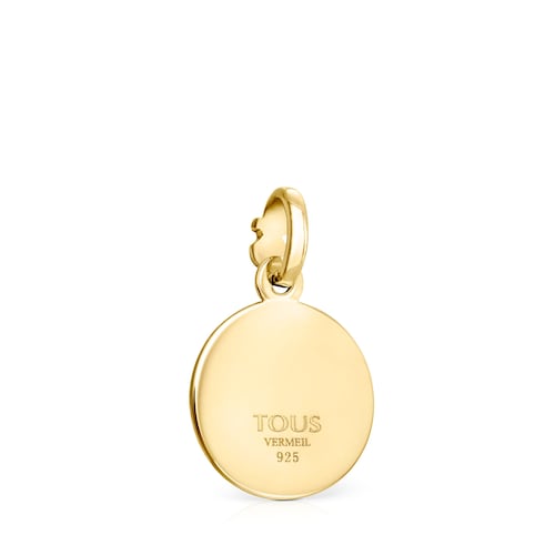 Penjoll Taure amb bany d'or 18 kt sobre plata i &ograve;pal TOUS Horoscopes