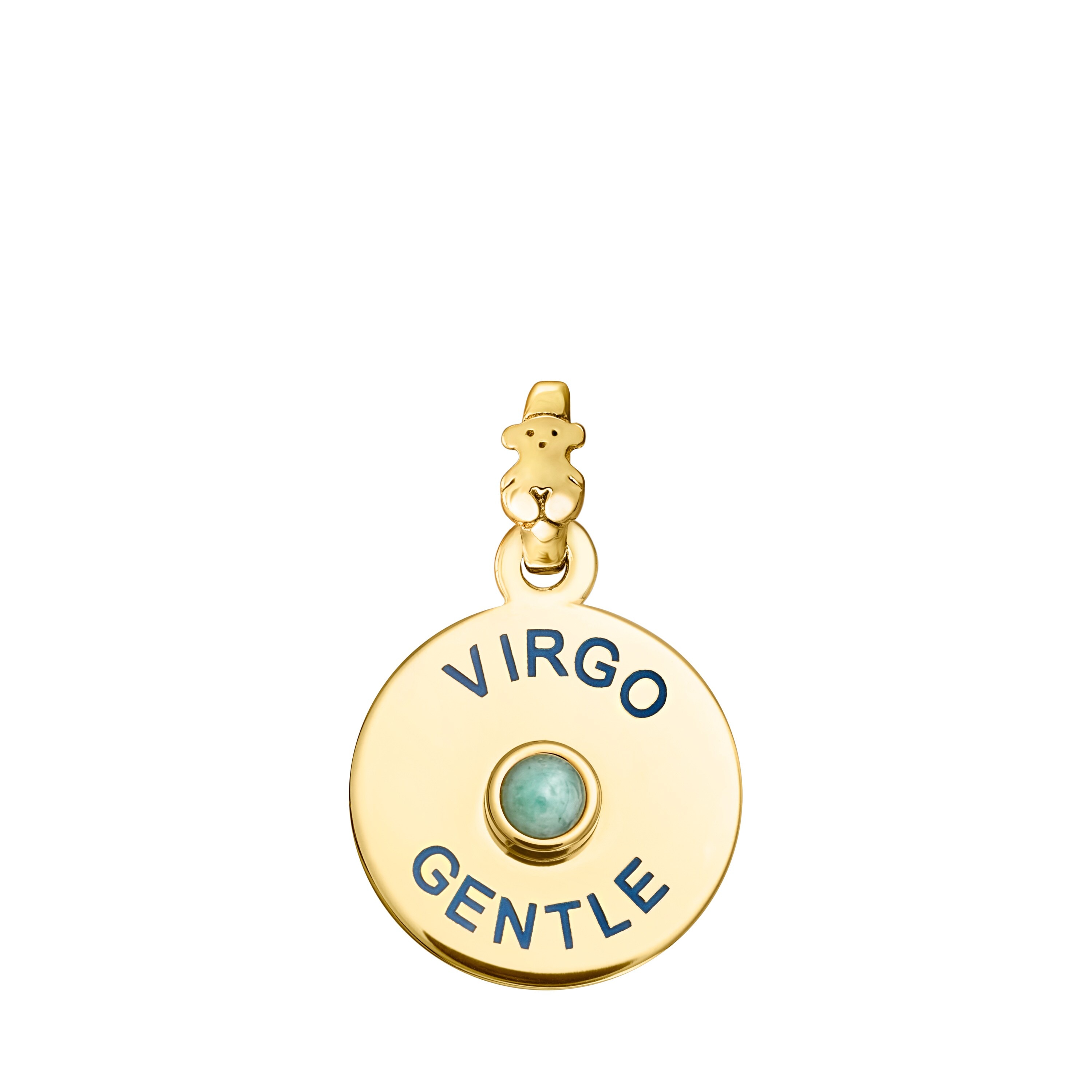 18K gold vermeil TOUS Horoscopes Virgo Pendant with Amazonite