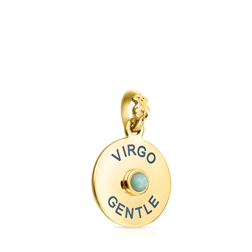 18K gold vermeil TOUS Horoscopes Virgo Pendant with Amazonite